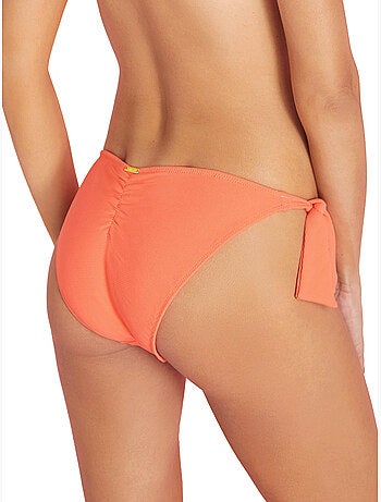Bas de maillot slip de bain taille basse à nouettes miami