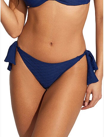 Bas de maillot slip de bain taille basse à nouettes sicilia