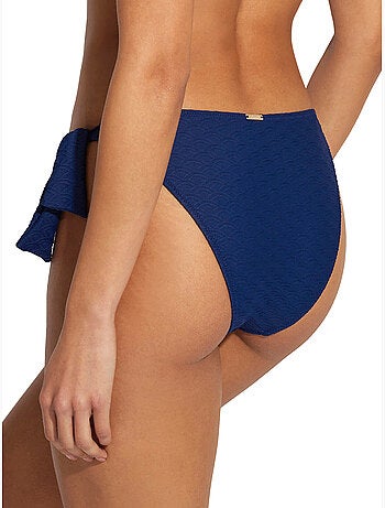 Bas de maillot slip de bain taille basse à nouettes sicilia