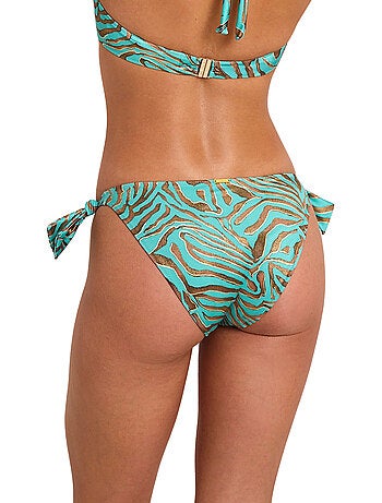 Bas de maillot slip de bain taille basse à nouettes utopia