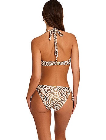 Bas de maillot slip de bain taille basse à nouettes utopia
