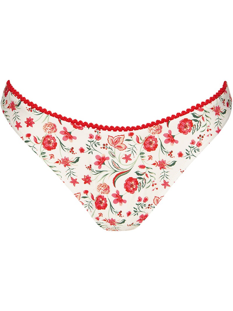 Bas de maillot slip de bain taille basse échancré java Ecru - Kiabi