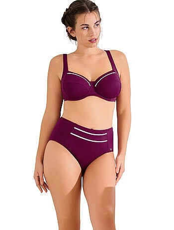Bas de maillot slip de bain taille haute amincissant uvita