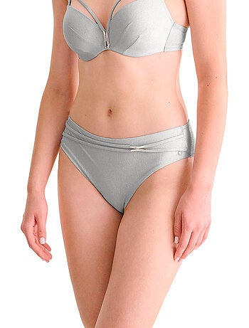 Bas de maillot slip de bain taille haute blue lagoon