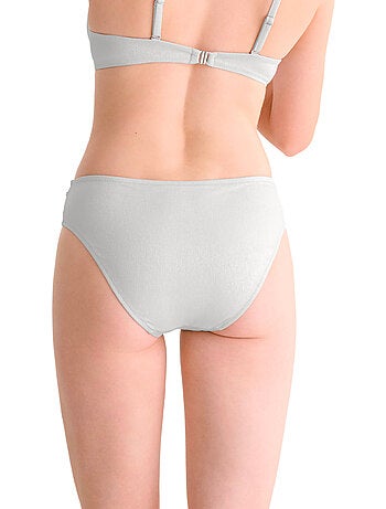 Bas de maillot slip de bain taille haute blue lagoon