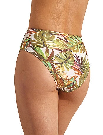 Bas de maillot slip de bain taille haute jade