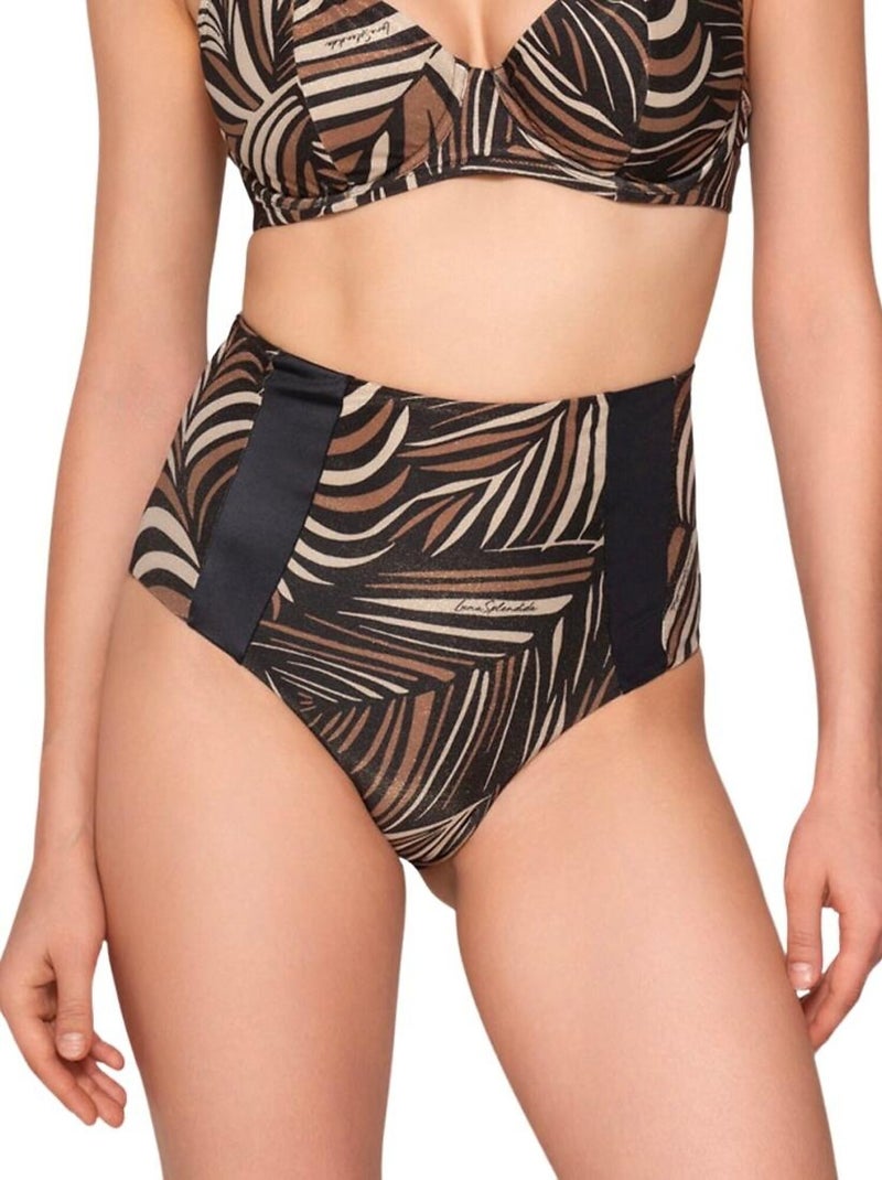 Bas de maillot slip de bain taille haute martini Multicolore - Kiabi