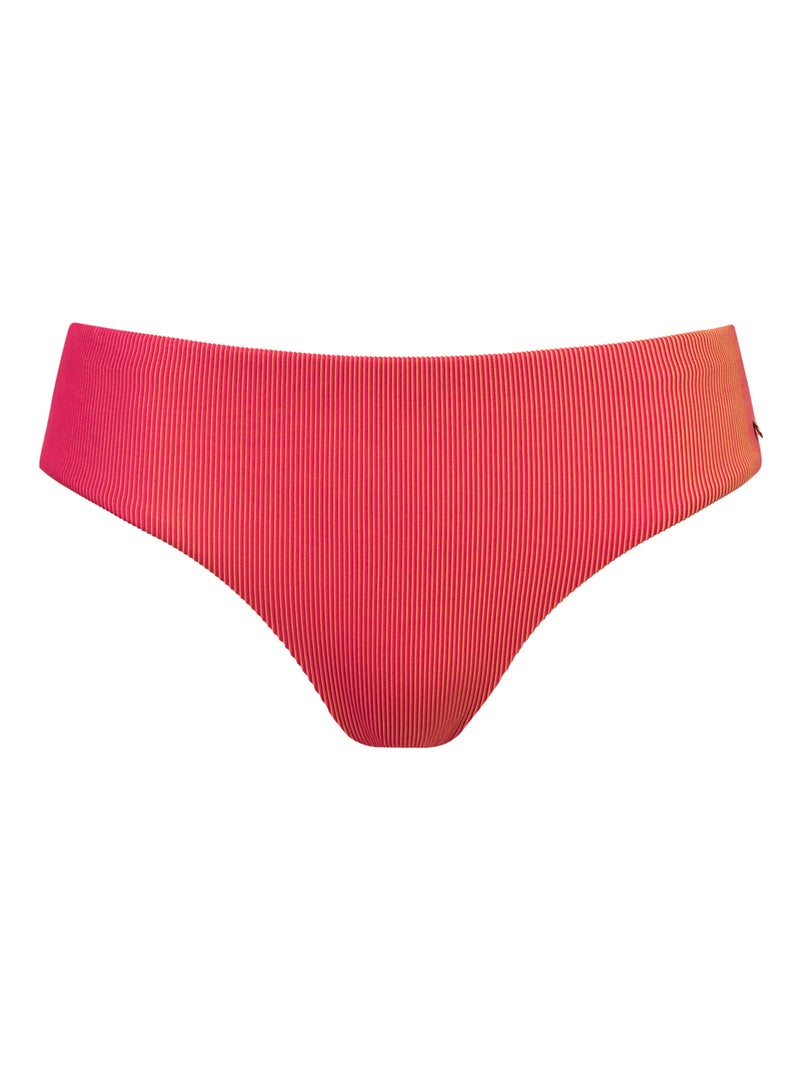 Bas de maillot slip de bain taille haute nairobi Orange corail - Kiabi