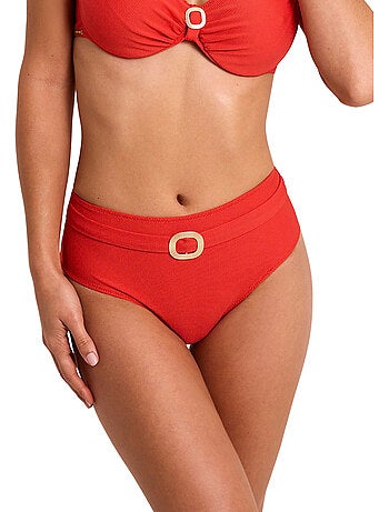 Bas de maillot slip de bain taille haute solstice