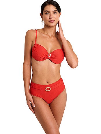 Bas de maillot slip de bain taille haute solstice