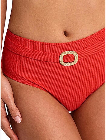 Bas de maillot slip de bain taille haute solstice