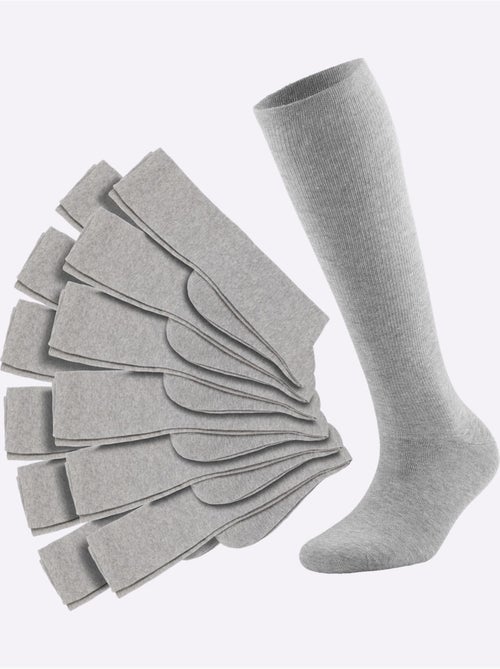 Bas De Maintien Hauteur Du Genou 60% Coton - Taille Standard - Witt - Lot de 2 - Kiabi