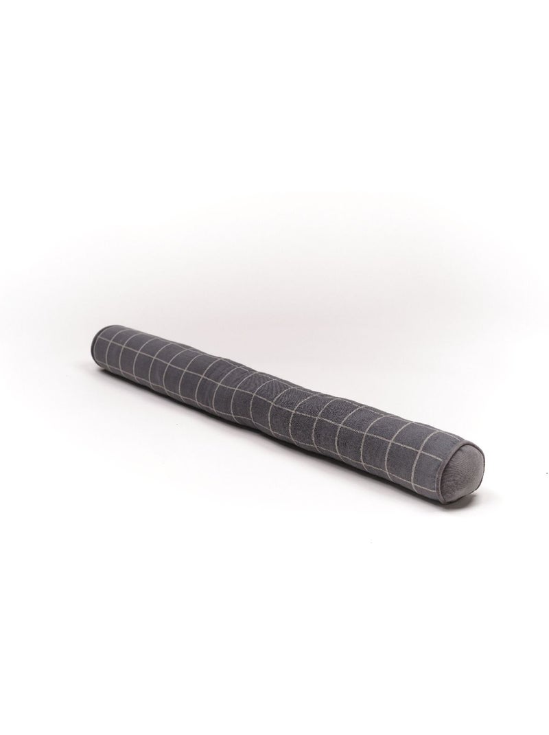 Bas de porte imprimé a carreaux coton MOUNTAIN gris anthracite - Kiabi