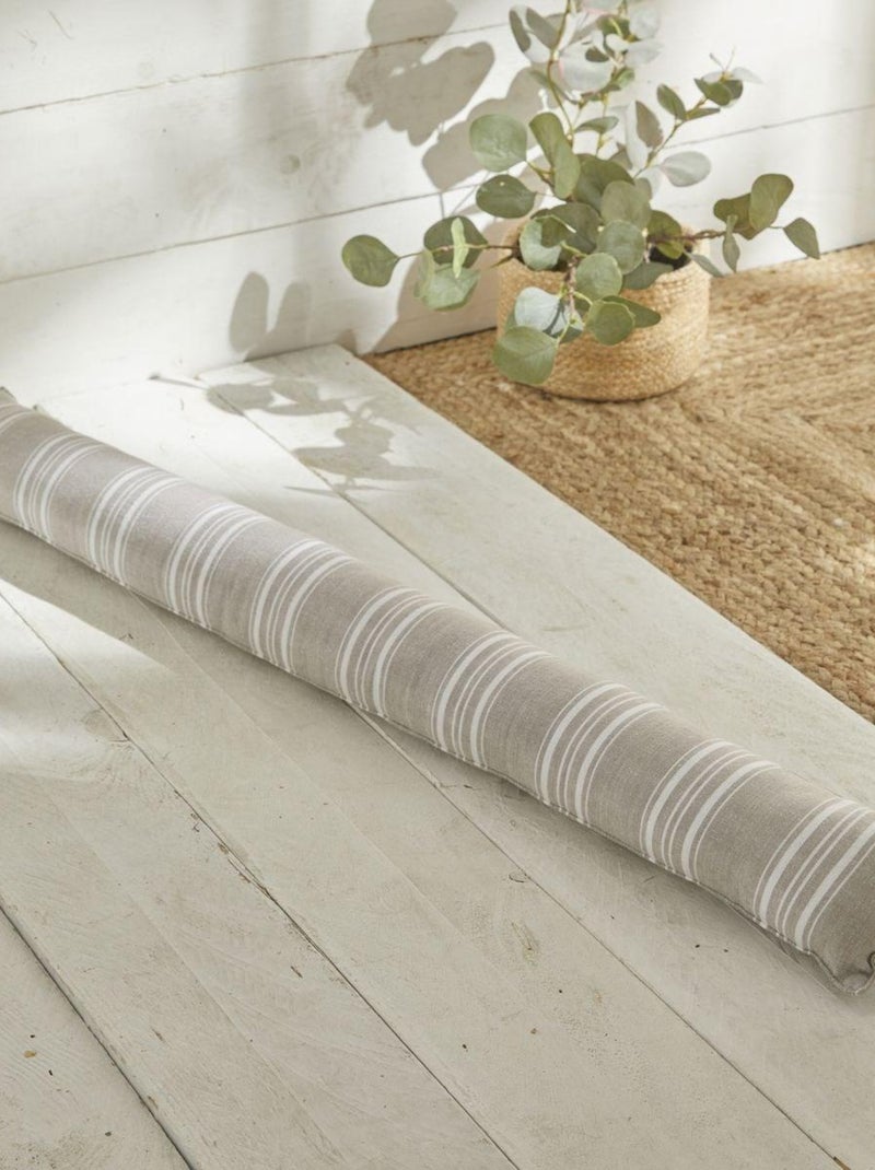 Bas de porte imprimé rayures coton CHARME Beige - Kiabi