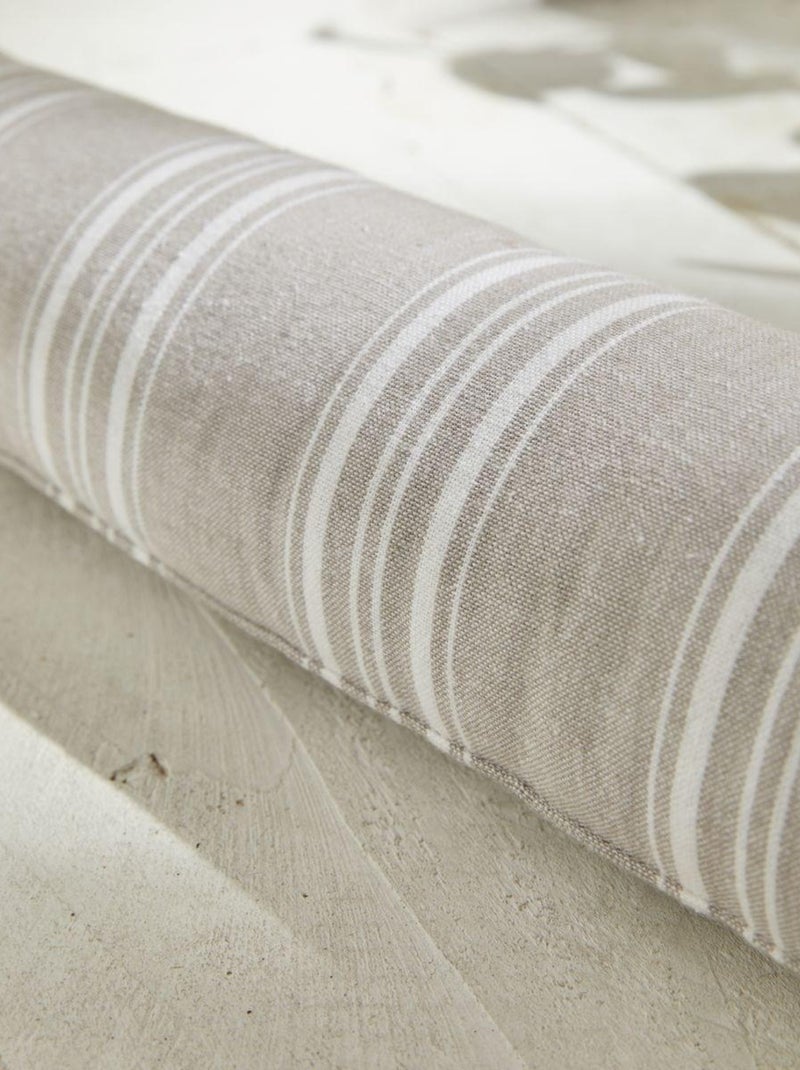 Bas de porte imprimé rayures coton CHARME Beige - Kiabi