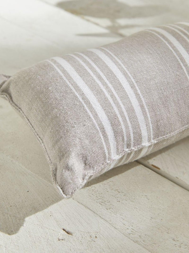 Bas de porte imprimé rayures coton CHARME Beige - Kiabi