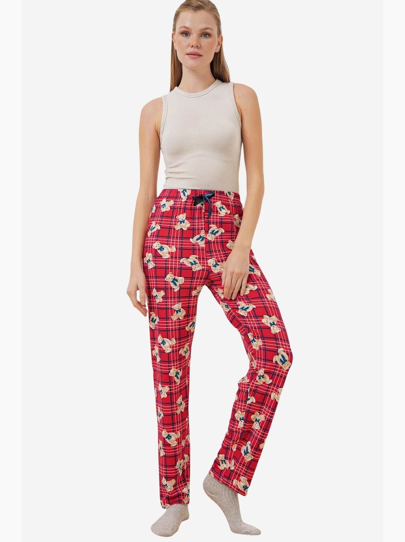 Bas de pyjama à motifs bdart Rouge carmin - Kiabi