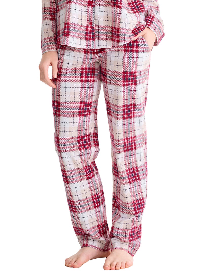 Bas de pyjama pantalon long cosy nights Rouge - Kiabi