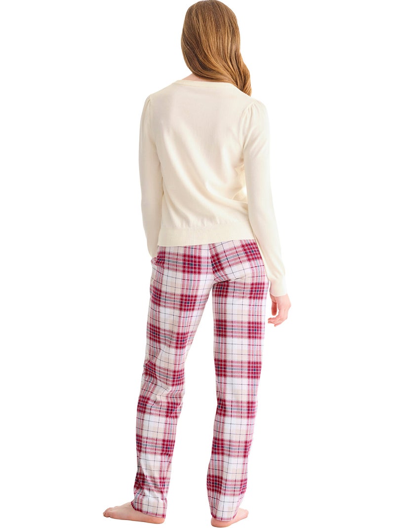 Bas de pyjama pantalon long cosy nights Rouge - Kiabi