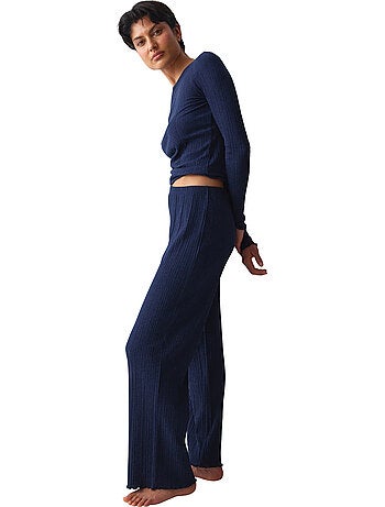 Bas de pyjama pantalon versatile rib