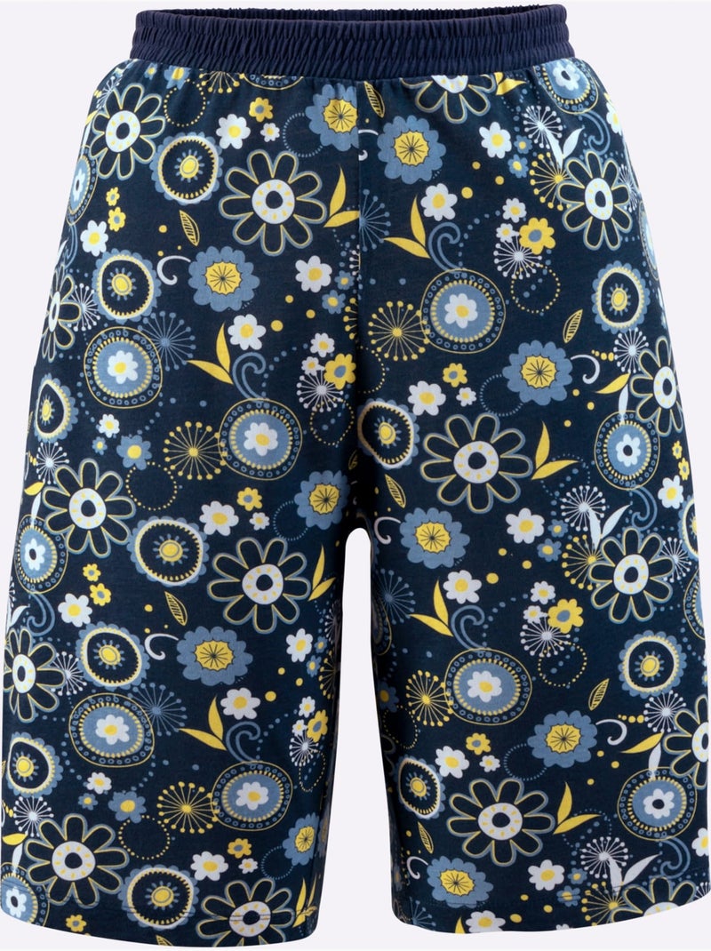 Bas De Pyjama short - Jersey Fin - Taille Standard - Moda Vilona Bleu Bleu marine - Kiabi