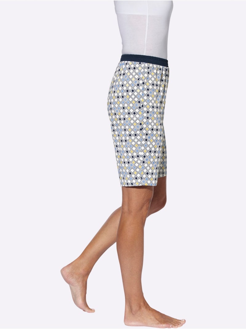 Bas De Pyjama short - Jersey Fin - Taille Standard - Moda Vilona Bleu ciel - Kiabi