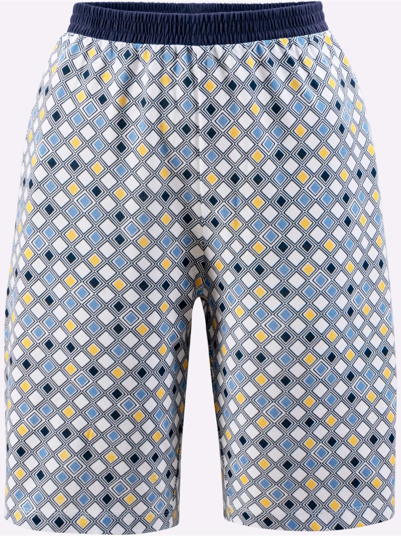 Bas De Pyjama short - Jersey Fin - Taille Standard - Moda Vilona Bleu ciel - Kiabi