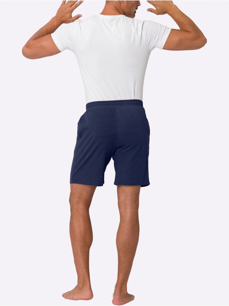 Bas de pyjama short - Jersey Fin - Taille Standard - Moda Vilona Bleu nuit - Kiabi