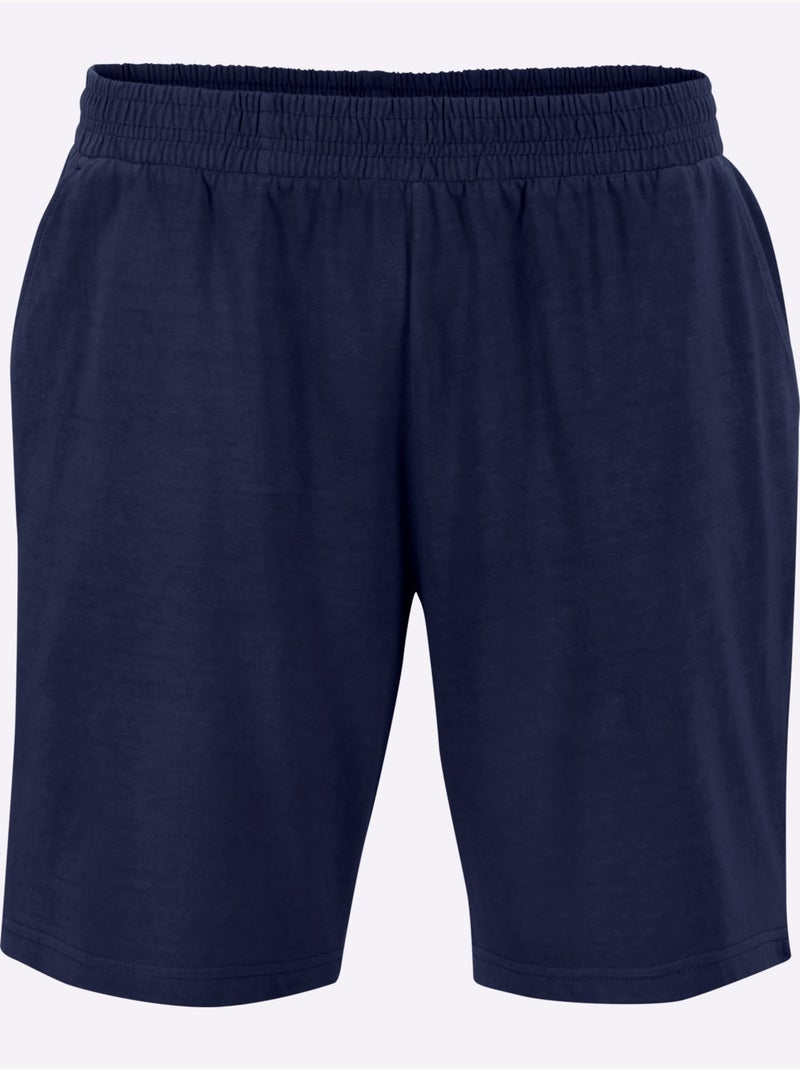 Bas de pyjama short - Jersey Fin - Taille Standard - Moda Vilona Bleu nuit - Kiabi