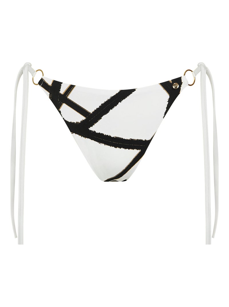 Bas maillot brésilien de bain à nouettes HONOLULU Blanc - Kiabi
