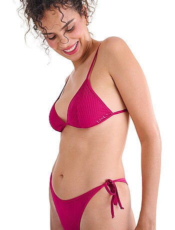 Bas maillot brésilien de bain échancré à nouettes FLORIDA