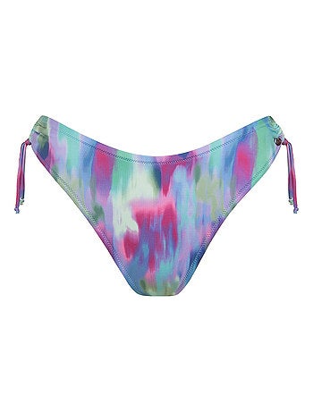 Bas maillot brésilien de bain échancré à nouettes JERSEY