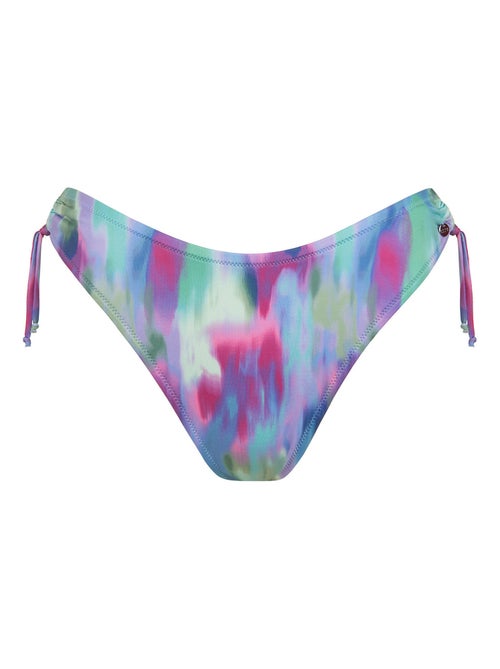 Bas maillot brésilien de bain échancré à nouettes JERSEY - Kiabi
