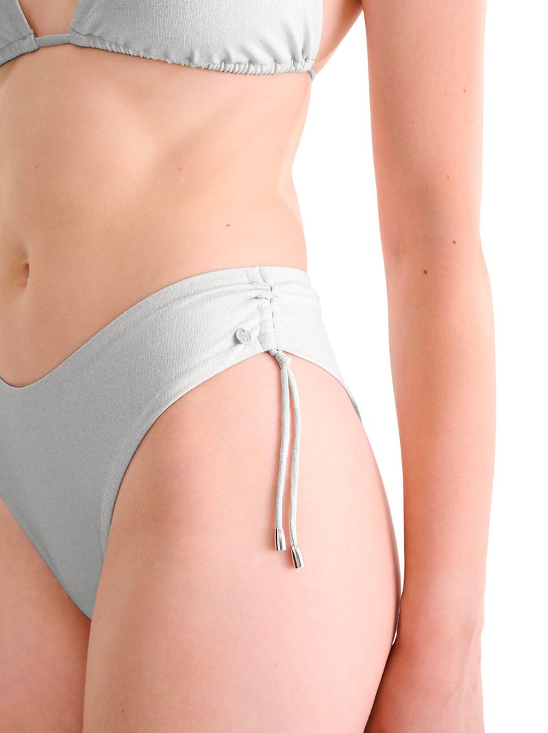 Bas maillot brésilien de bain échancré BLUE LAGOON Argent - Kiabi