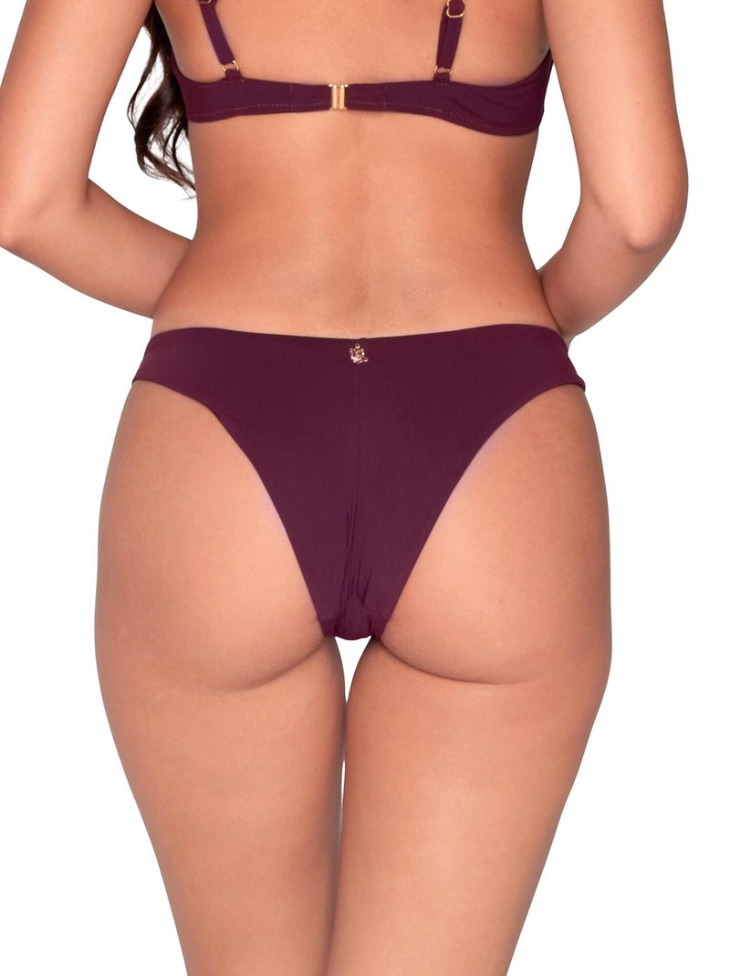 Bas maillot brésilien de bain échancré BLUE SENSE Bordeaux - Kiabi