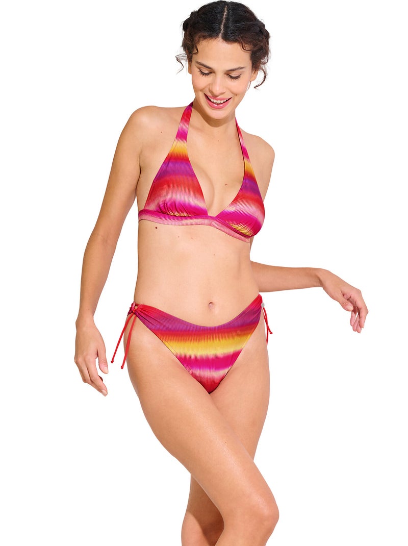 Bas maillot brésilien de bain échancré OSAKA Rose - Kiabi