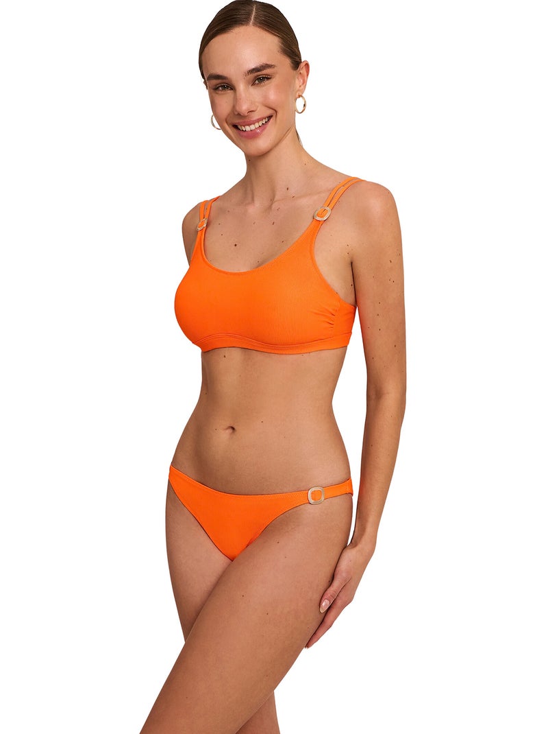 Bas maillot brésilien de bain SOLSTICE Orange - Kiabi