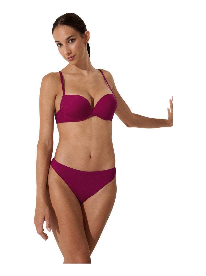 Bas maillot brésilien de bain taille basse Palma Violet - Kiabi