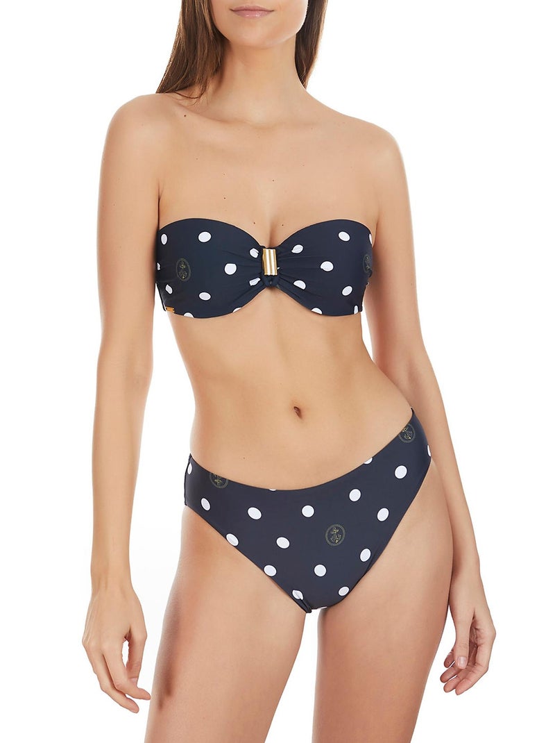 Bas maillot de bain bikini Lunares marine Bleu marine - Kiabi