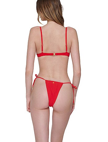 Bas maillot de bain brésilien réglable à nouettes Blue Sense