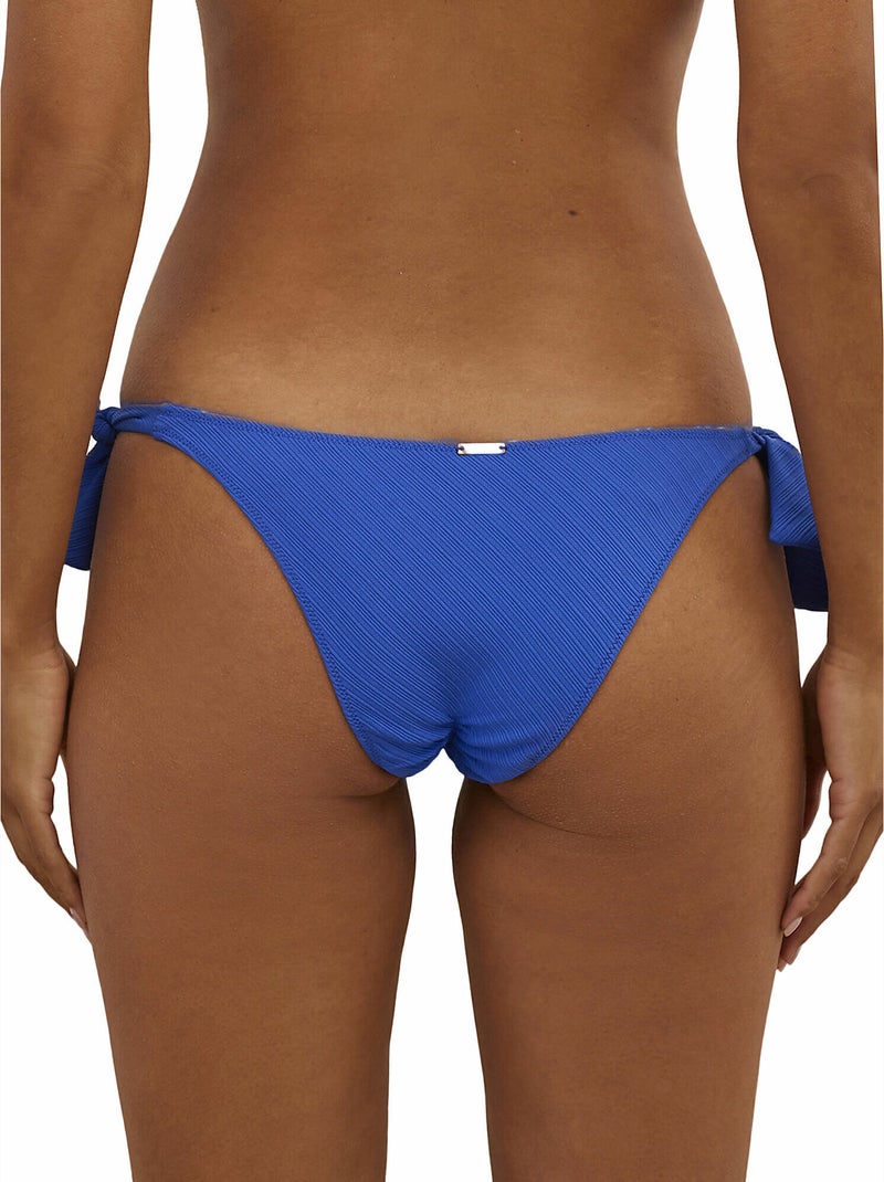 Bas maillot de bain brésilien taille basse à nouettes Daiquiri Bleu - Kiabi