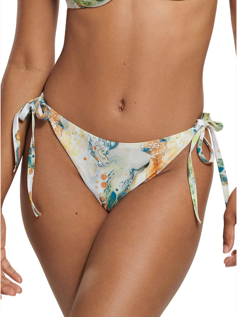 Bas De Maillot De Bain Lucky Brand Violet/gris/blanc - Taille L, Neuf Avec étiquettes