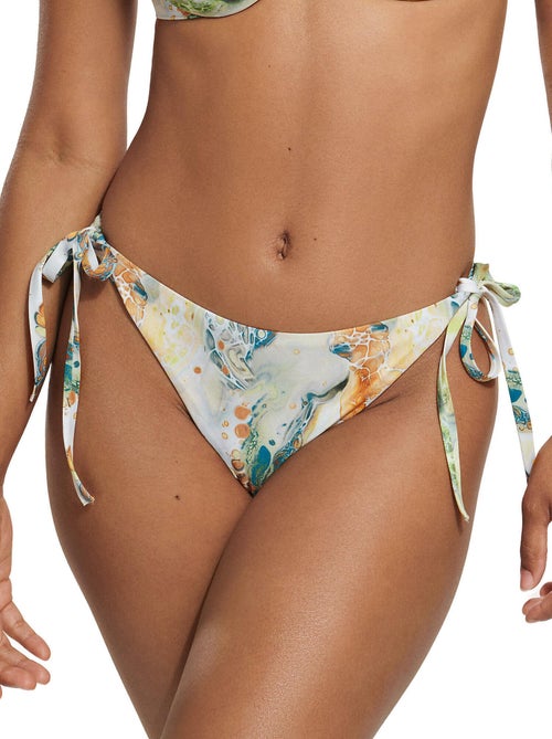 Bas maillot de bain brésilien taille basse à nouettes Indonesia - Kiabi
