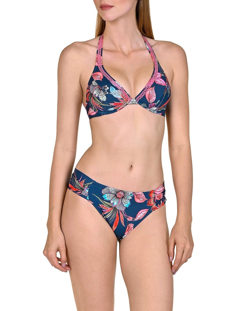 Bas maillot de bain taille haute Jamaica Bleu - Kiabi