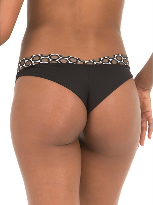 Bas maillot de bain taille haute Lunares marron - Kiabi