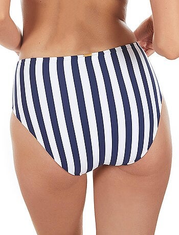 Bas maillot de bain taille haute Rayas Marineras bleu