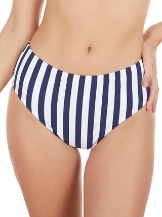 Bas maillot de bain taille haute Rayas Marineras bleu