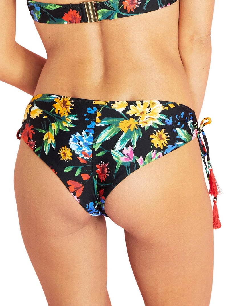 Bas maillot shorty de bain à nouettes Amalfi Noir - Kiabi