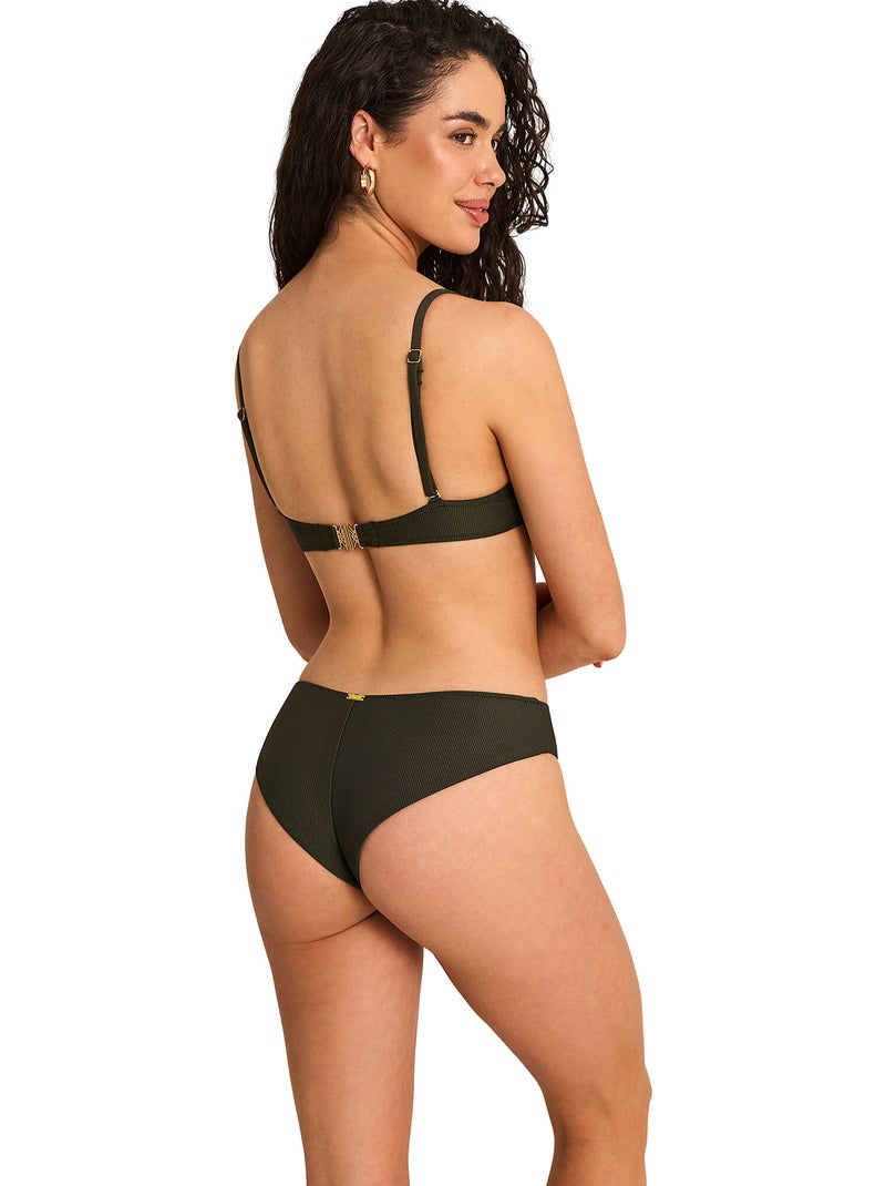 Bas maillot shorty de bain SOLSTICE Kaki - Kiabi