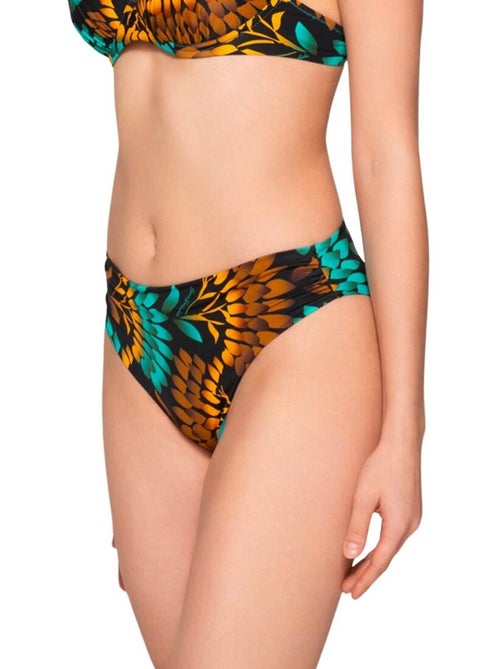 Bas maillot slip de bain 5cm plissé EMERALD - Kiabi